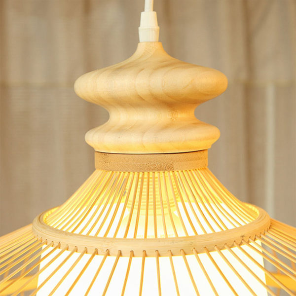 Industrial Bamboo Pendant Light Creative Hollow Pendant Light Dining Room Tearoom Lighting - Image 6