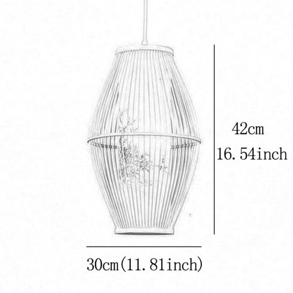 Simple Classical Pendant Light Chinese Style Bamboo Pendant Light Dining Room Study Office Lighting - Image 9