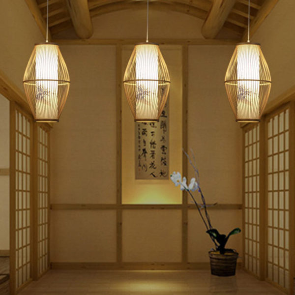 Simple Classical Pendant Light Chinese Style Bamboo Pendant Light Dining Room Study Office Lighting - Image 4