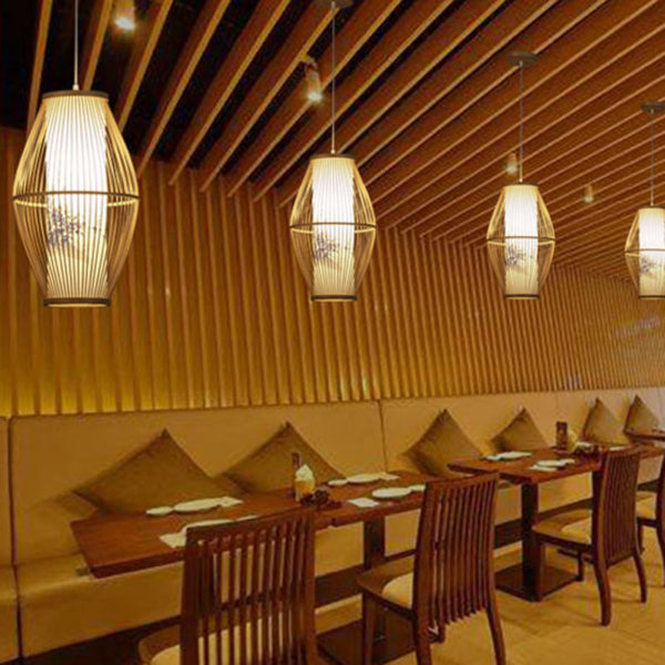 Simple Classical Pendant Light Chinese Style Bamboo Pendant Light Dining Room Study Office Lighting - Image 5