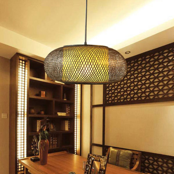 Decorative Bamboo Pendant Light Modern Creative Pendant Light Dining Room Study Cozy Light - Image 8