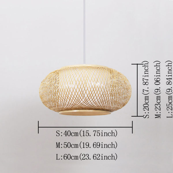 Decorative Bamboo Pendant Light Modern Creative Pendant Light Dining Room Study Cozy Light - Image 9