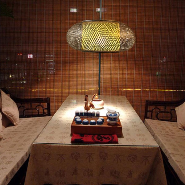 Decorative Bamboo Pendant Light Modern Creative Pendant Light Dining Room Study Cozy Light - Image 3