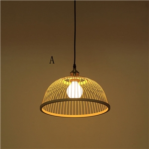 Japanese Bamboo Pendant Light Hand Woven Pendant Light Living Room Bedroom Study Office Light