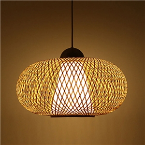 Bamboo Lantern Pendant Light Modern Woven Pendant Light Living Room Bedroom Study Office Light