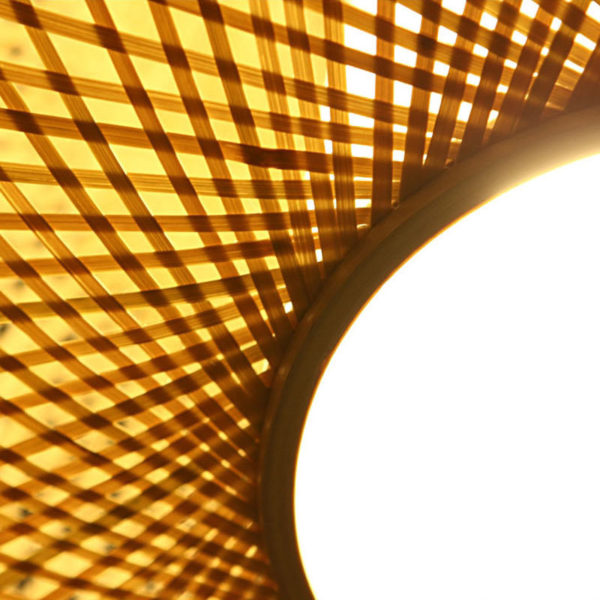 Bamboo Lantern Pendant Light Modern Woven Pendant Light Living Room Bedroom Study Office Light - Image 6