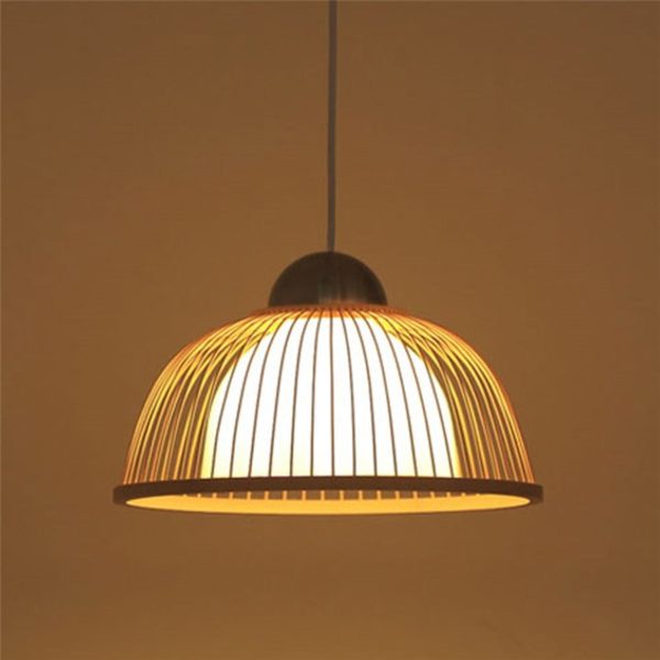 Modern Simple Downward Pendant Light Special Bamboo Pendant Light Hotel Hallway Bedside Lighting - Image 7