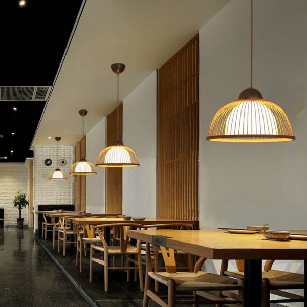 Modern Simple Downward Pendant Light Special Bamboo Pendant Light Hotel Hallway Bedside Lighting - Image 8