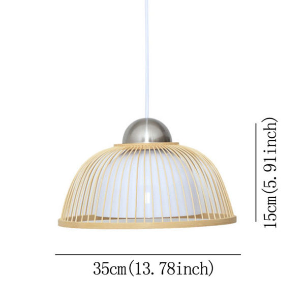 Modern Simple Downward Pendant Light Special Bamboo Pendant Light Hotel Hallway Bedside Lighting - Image 9