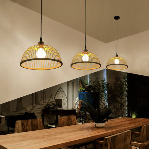 Modern Simple Downward Pendant Light Special Bamboo Pendant Light Hotel Hallway Bedside Lighting - Image 4