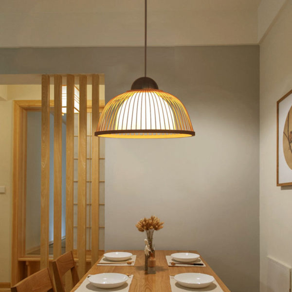 Modern Simple Downward Pendant Light Special Bamboo Pendant Light Hotel Hallway Bedside Lighting - Image 5