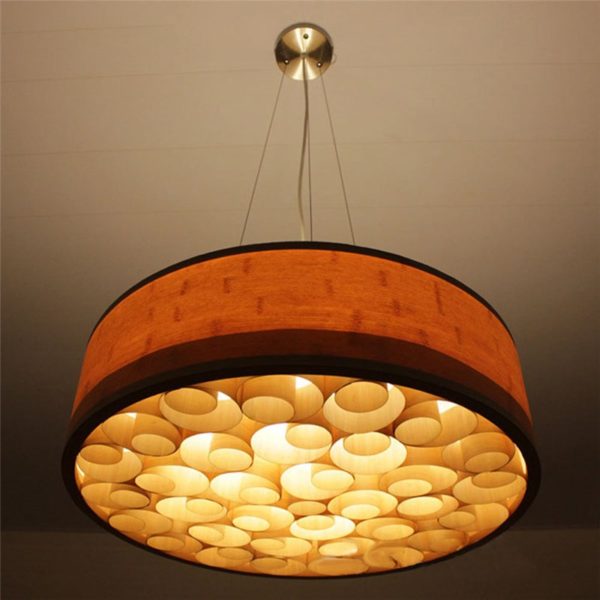 Hand Woven Bamboo Pendant Light Retro Style Ceiling Light Living Room Bedroom Light - Image 4
