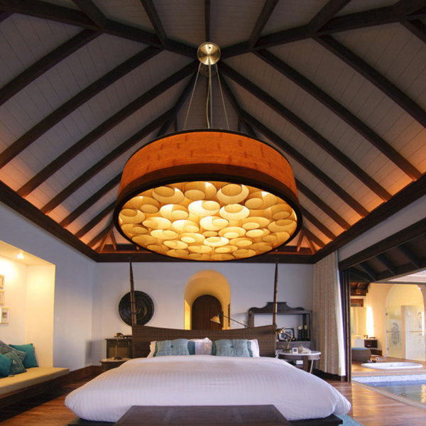 Hand Woven Bamboo Pendant Light Retro Style Ceiling Light Living Room Bedroom Light - Image 5
