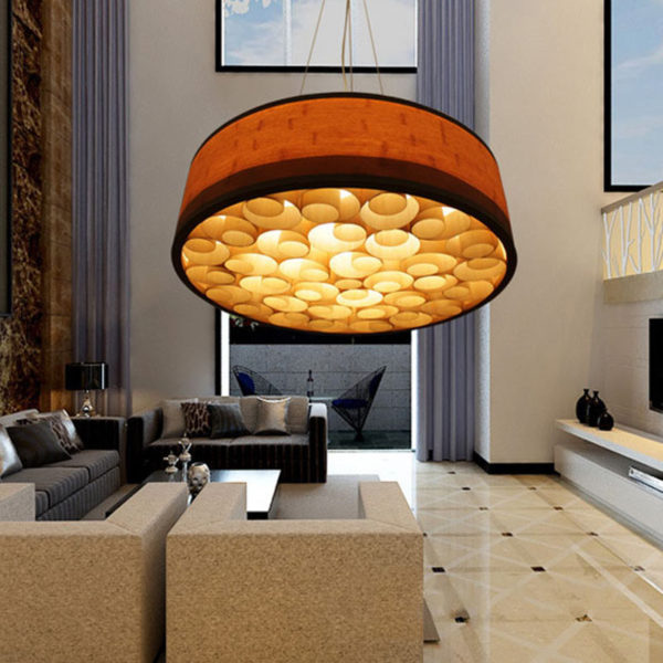 Hand Woven Bamboo Pendant Light Retro Style Ceiling Light Living Room Bedroom Light - Image 9