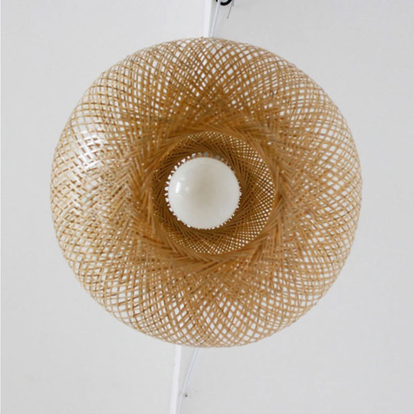 Rural Bamboo Ball Pendant Light Creative Modern Pendant Light Living Room Bedroom Dining Room Lighting - Image 3