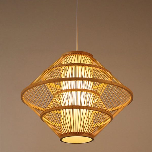 Special Bamboo Pendant Light Unusual Woven Pendant Light Bedroom Dining Room Hotel Lighting - Image 8