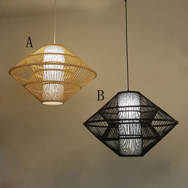 Special Bamboo Pendant Light Unusual Woven Pendant Light Bedroom Dining Room Hotel Lighting - Image 7