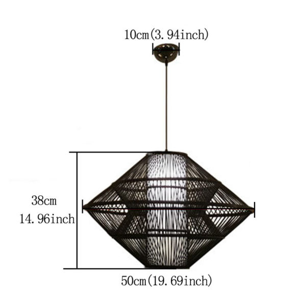 Special Bamboo Pendant Light Unusual Woven Pendant Light Bedroom Dining Room Hotel Lighting - Image 6