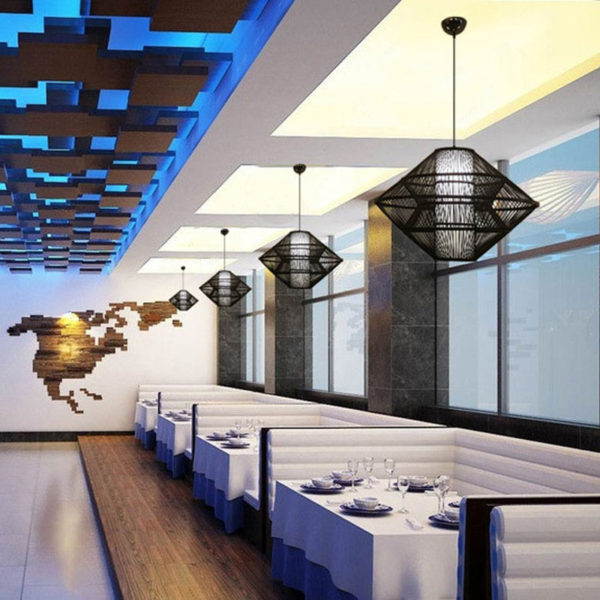 Special Bamboo Pendant Light Unusual Woven Pendant Light Bedroom Dining Room Hotel Lighting - Image 2