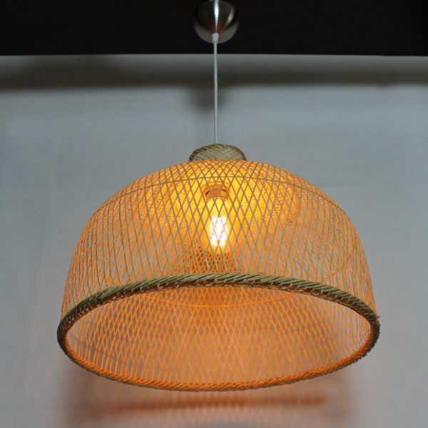 Semi Bamboo Basket Pendant Light Modern Round Pendant Light Living Room Bedroom lighting - Image 3