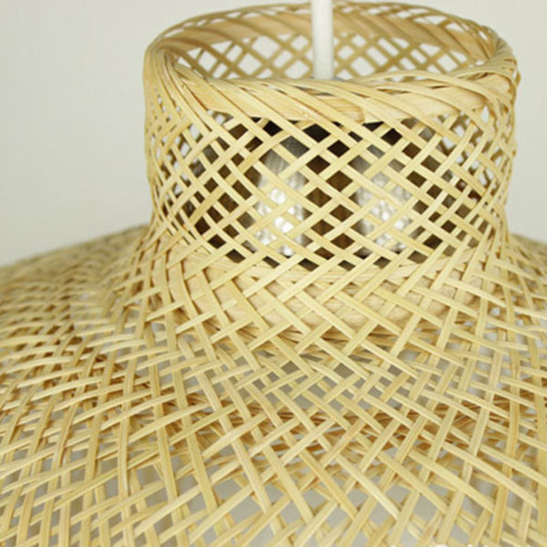 Semi Bamboo Basket Pendant Light Modern Round Pendant Light Living Room Bedroom lighting - Image 6