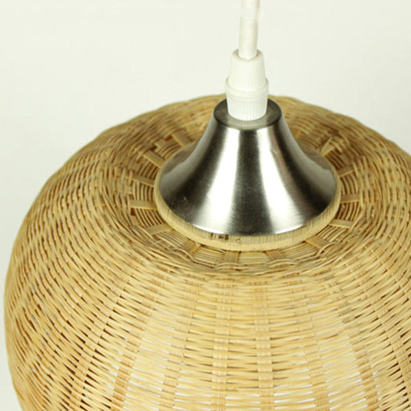 Simple Creative Bamboo Pendant Light Pumpkin Shape Pendant Light Living Room Study Bar Lighting - Image 2