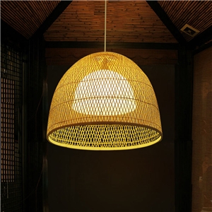 Hollow Dome Pendant Light Creative Bamboo Pendant Light Living Room Bedroom Hallway Villa Lighting
