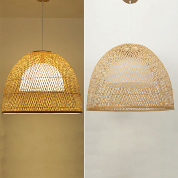 Hollow Dome Pendant Light Creative Bamboo Pendant Light Living Room Bedroom Hallway Villa Lighting - Image 2