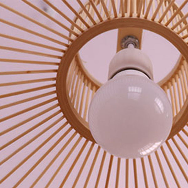 Tent Shape Bamboo Pendant Light Chinese Creative Pendant Light Living Room Bedroom Office Lighting - Image 2
