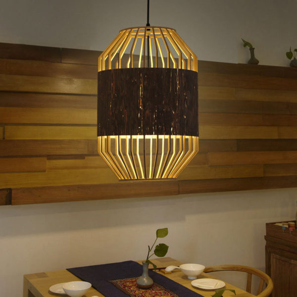 Nordic Creative Bamboo Pendant Light Simple Semi Hollow Pendant Light Living Room Bedroom Dining Room Lighting - Image 3