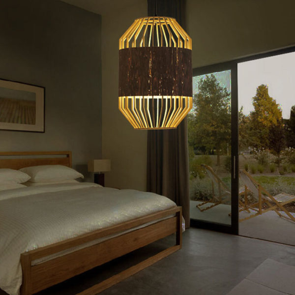 Nordic Creative Bamboo Pendant Light Simple Semi Hollow Pendant Light Living Room Bedroom Dining Room Lighting - Image 4