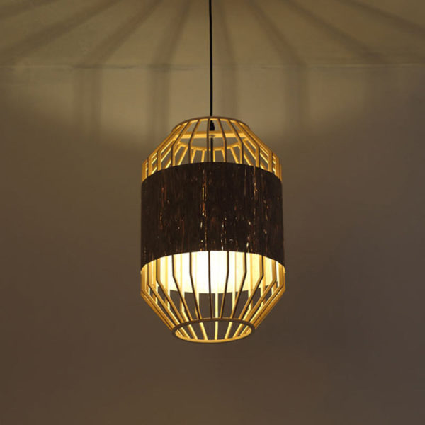 Nordic Creative Bamboo Pendant Light Simple Semi Hollow Pendant Light Living Room Bedroom Dining Room Lighting - Image 5