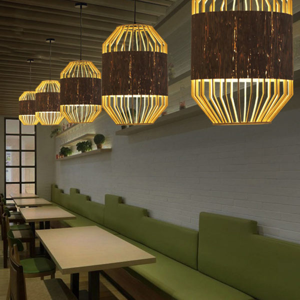 Nordic Creative Bamboo Pendant Light Simple Semi Hollow Pendant Light Living Room Bedroom Dining Room Lighting - Image 6