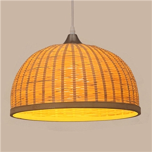 Dome Design Pendant Light Creative Bamboo Pendant Light Living Room Bedroom Study Decorative Light