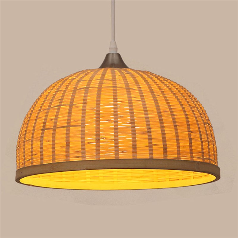 Dome Design Pendant Light Creative Bamboo Pendant Light Living Room Bedroom Study Decorative Light - Image 7