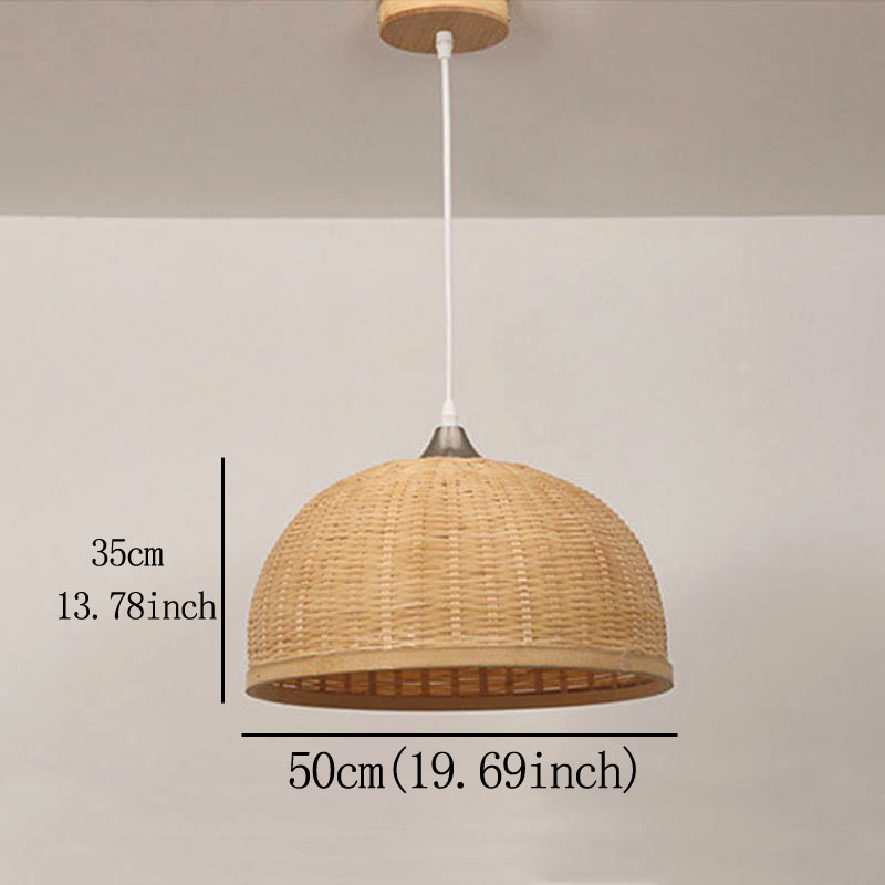 Dome Design Pendant Light Creative Bamboo Pendant Light Living Room Bedroom Study Decorative Light - Image 9