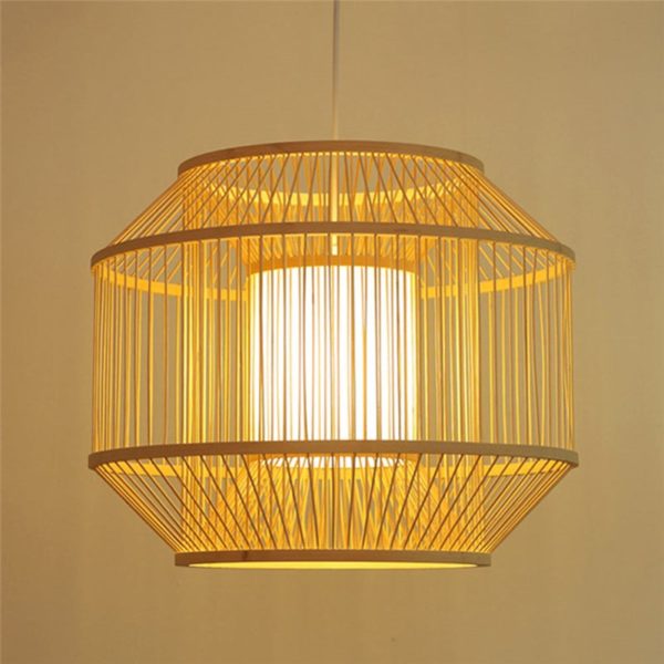 Unusual Bamboo Pendant Light Creative Japanese Pendant Light Living Room Dining Room Bedroom Lighting - Image 7