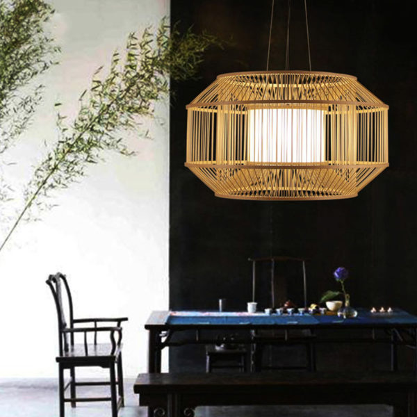 Unusual Bamboo Pendant Light Creative Japanese Pendant Light Living Room Dining Room Bedroom Lighting - Image 8