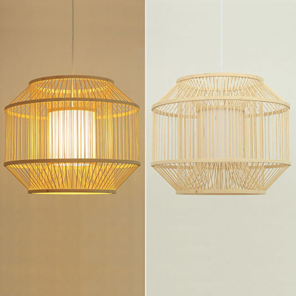 Unusual Bamboo Pendant Light Creative Japanese Pendant Light Living Room Dining Room Bedroom Lighting - Image 2