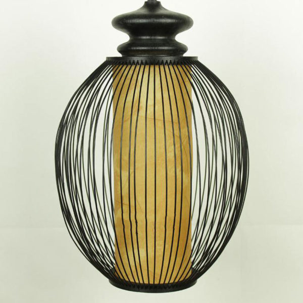 Elliptical Egg Design Pendant Light Modern Bamboo Pendant Light Bedside Hallway Lighting - Image 6