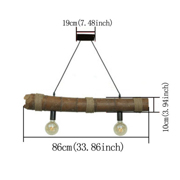 Vintage Creative Bamboo Pendant Light Industrial Retro Pendant Light Dining Room Lighting - Image 9