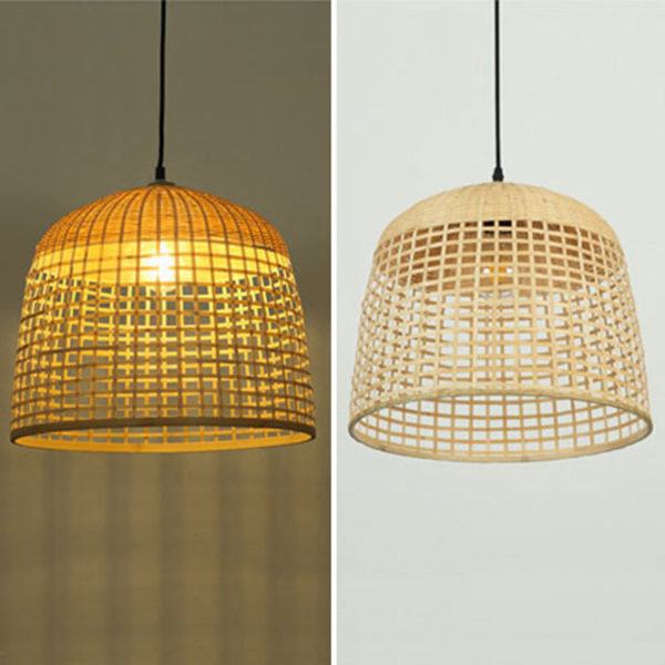 Fashional Bamboo Dome Pendant Light Creative Chinese Pendant Light Living Room Bedroom Study Lighting - Image 2