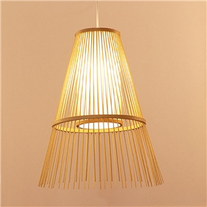 Creative Chinese Bamboo Pendant Light Downward Hollow Pendant Light Dining Room Tearoom Hallway Lighting