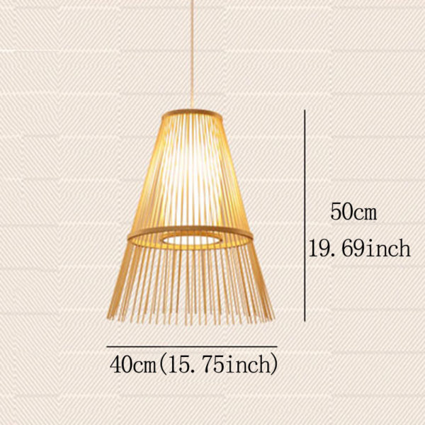 Creative Chinese Bamboo Pendant Light Downward Hollow Pendant Light Dining Room Tearoom Hallway Lighting - Image 9