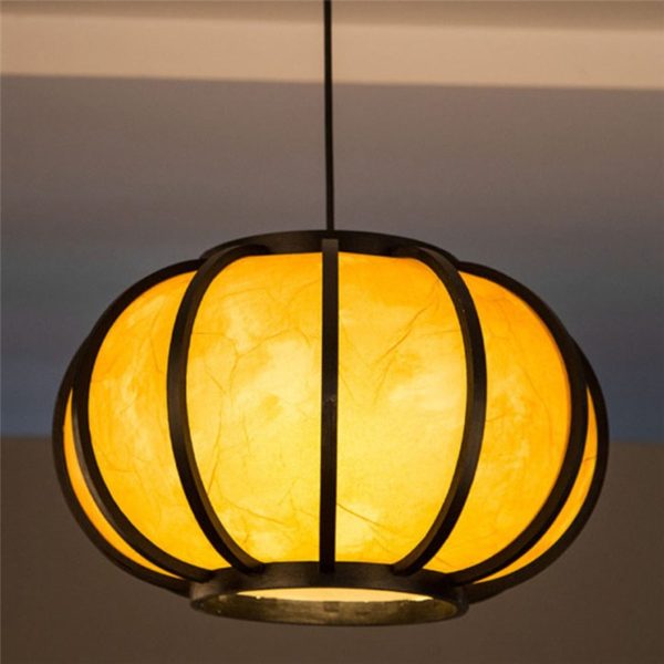 Creative Japanese Bamboo Pendant Light Modern Simple Pendant Light Dining Room Tearoom Round Light - Image 3