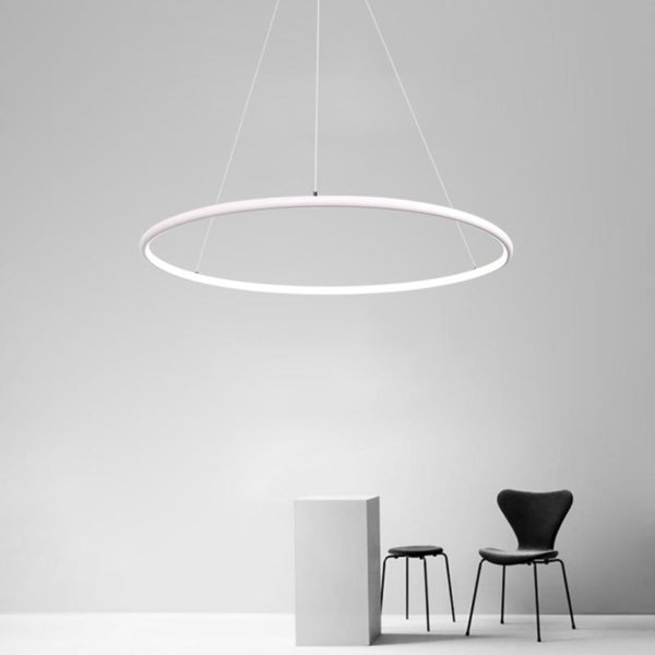 Contemporary Simple Ring Pendant Light Decorative Circle Pendant Light Living Room Bedroom Study Lighting - Image 4