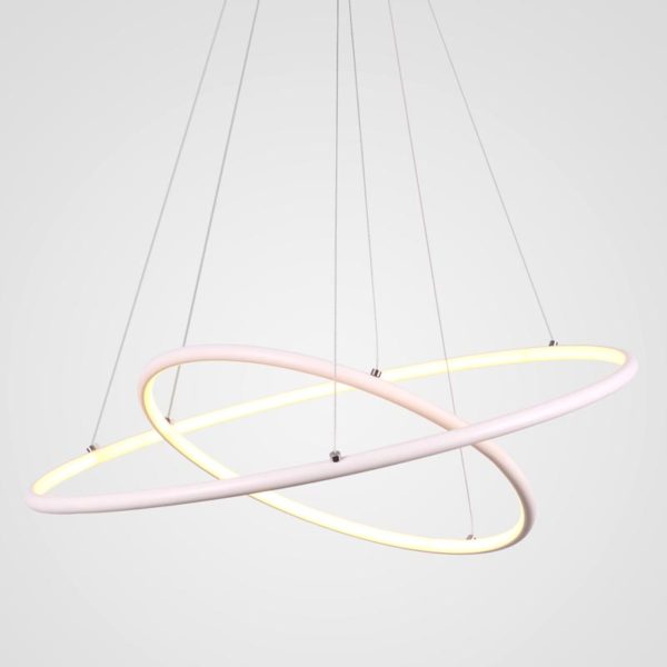 Creative White Pendant Light Nordic Ring Pendant Light Living Room Bedroom Study Decorative Lighting - Image 7