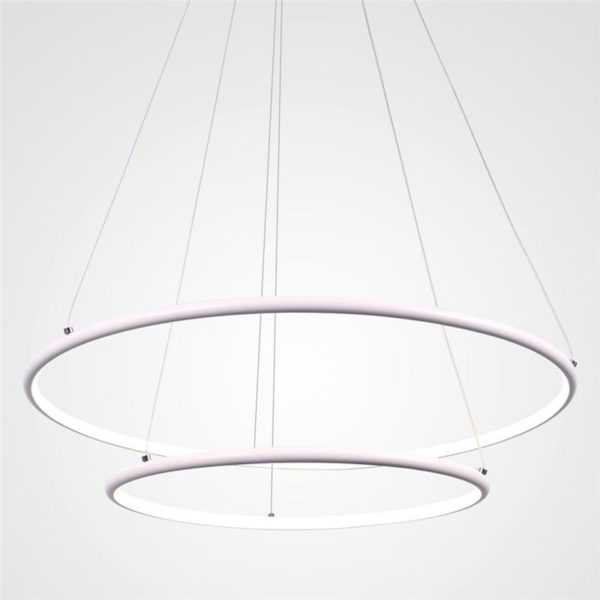 Creative White Pendant Light Nordic Ring Pendant Light Living Room Bedroom Study Decorative Lighting - Image 8