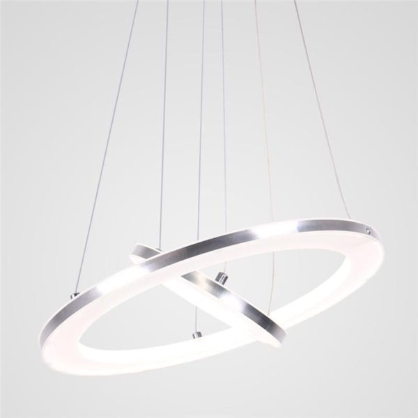 Nordic 2 Rings Pendant Light Modern LED Pendant Light Living Room Bedroom Study Simple Lighting - Image 7