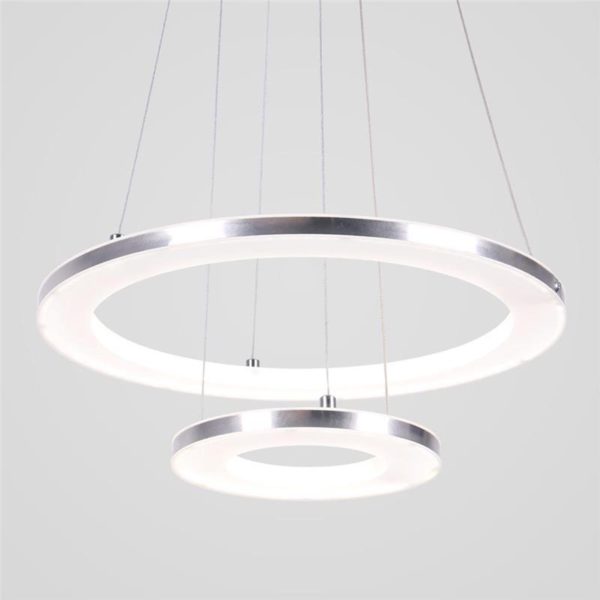Nordic 2 Rings Pendant Light Modern LED Pendant Light Living Room Bedroom Study Simple Lighting - Image 8